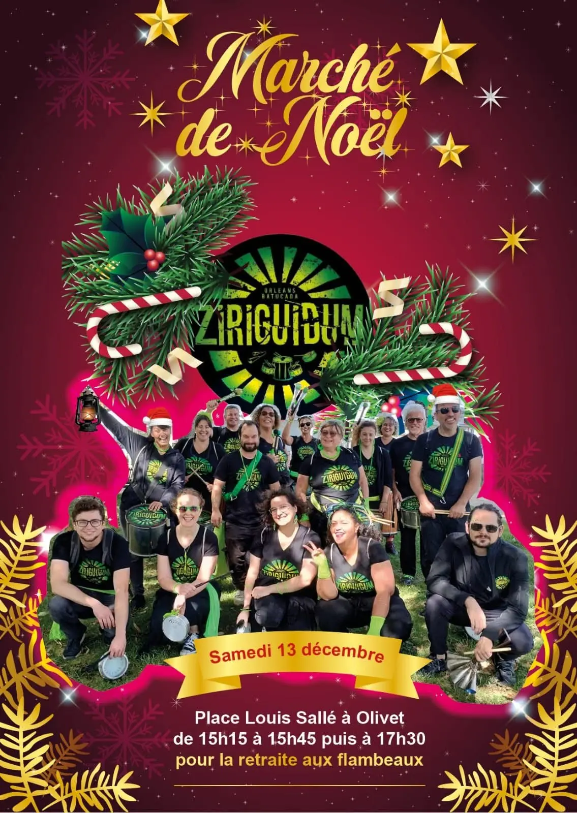 Affiche du marché de Noël d’Olivet