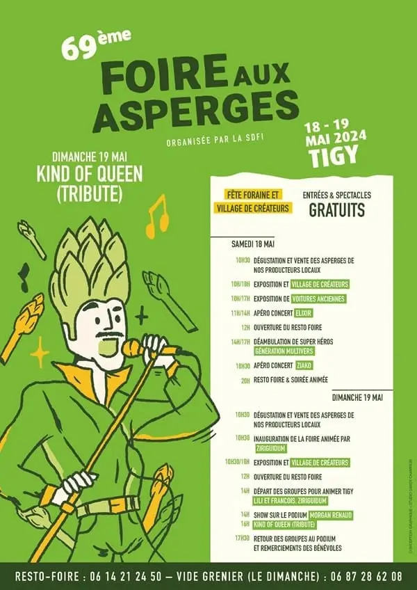 Affiche de la Foire aux asperges de Tigy