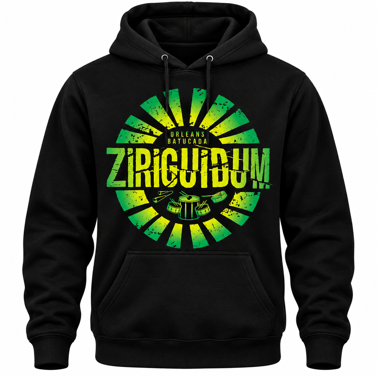 Sweat à capuche noir Ziriguidum