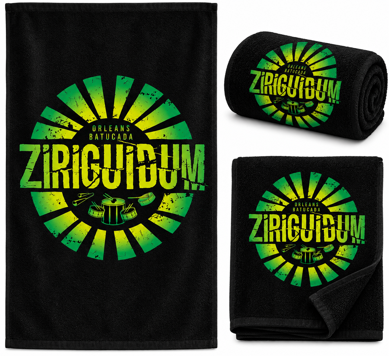 Serviette noire Ziriguidum